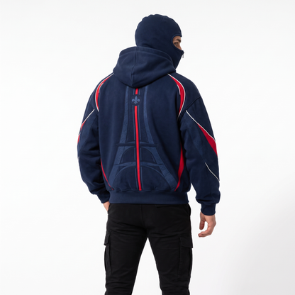 Hoodie Zippé 2-en-1 Cagoule Kopmask